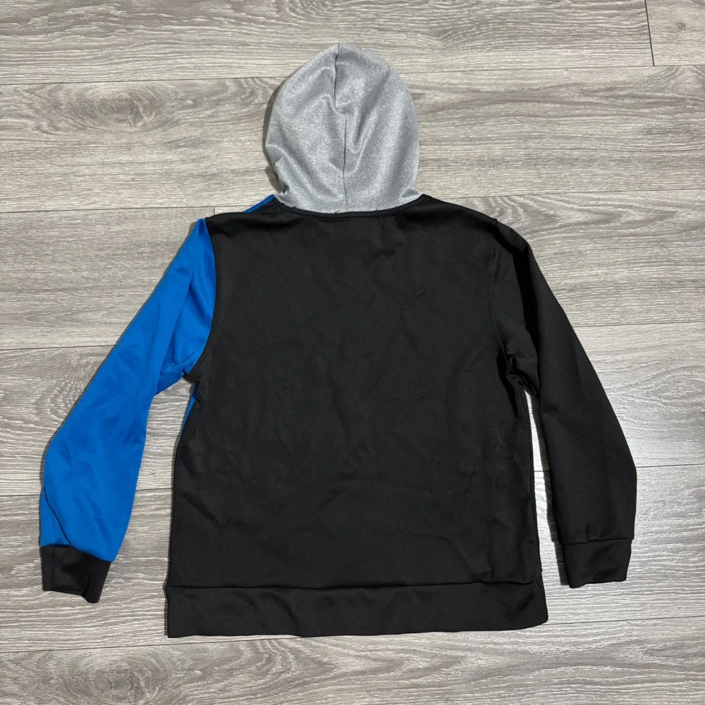G-Net Big Boy Color Block Hoodie Sweatshirt Pullover Gray Blue Black‎ Size 14/16